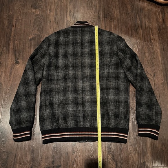 Forever 21 Men Los Angeles Varsity Bomber Retro Streetwear Coat Jacket Gray XL - Picture 10 of 16